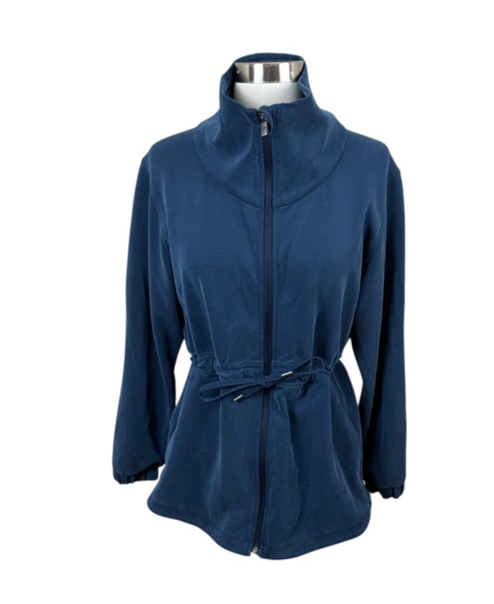 Lululemon Softstreme Cinch-Waist Full-Zip Jacket size 4 in True Navy